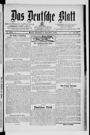 Das deutsche Blatt vom 18.12.1904