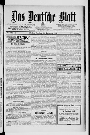 Das deutsche Blatt vom 20.12.1904