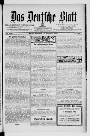 Das deutsche Blatt vom 21.12.1904