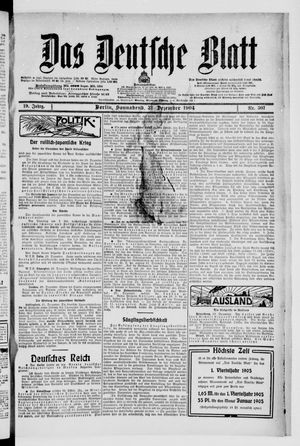 Das deutsche Blatt vom 31.12.1904