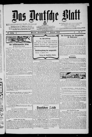 Das deutsche Blatt vom 07.01.1905