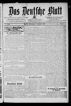 Das deutsche Blatt vom 08.01.1905