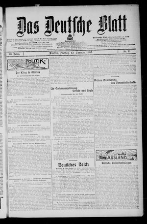 Das deutsche Blatt vom 13.01.1905
