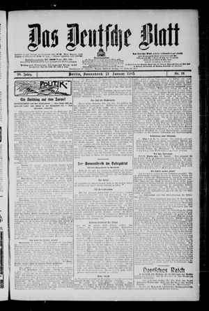 Das deutsche Blatt vom 21.01.1905