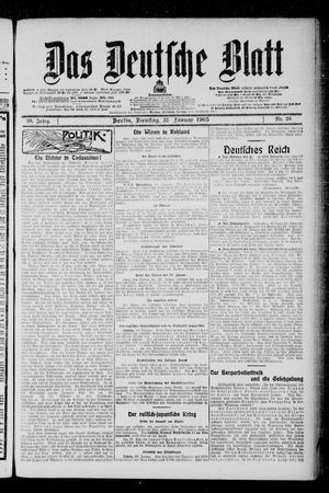 Das deutsche Blatt vom 31.01.1905