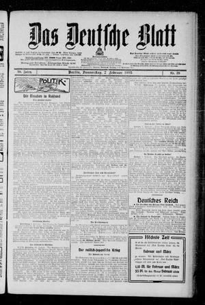 Das deutsche Blatt vom 02.02.1905