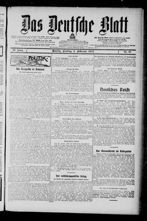 Das deutsche Blatt vom 03.02.1905