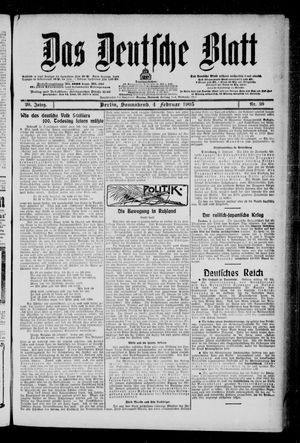 Das deutsche Blatt vom 04.02.1905