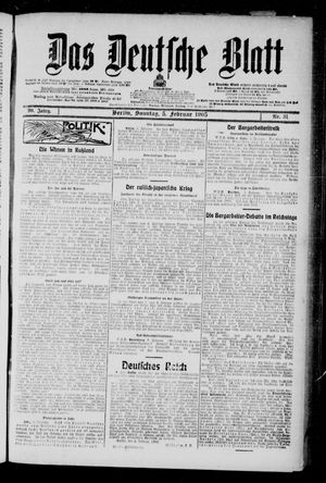 Das deutsche Blatt on Feb 5, 1905