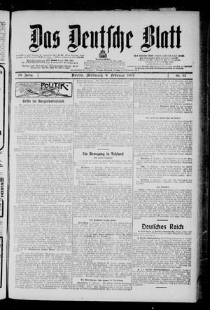 Das deutsche Blatt vom 08.02.1905