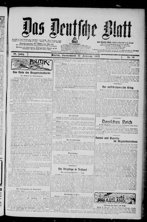 Das deutsche Blatt vom 11.02.1905