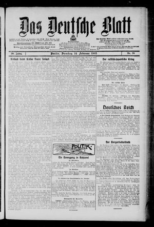 Das deutsche Blatt vom 14.02.1905