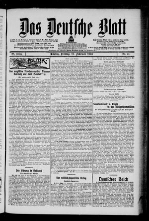 Das deutsche Blatt vom 17.02.1905