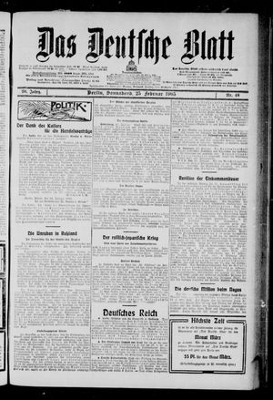 Das deutsche Blatt vom 25.02.1905