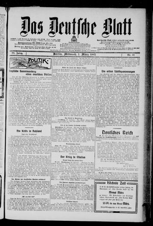 Das deutsche Blatt vom 01.03.1905