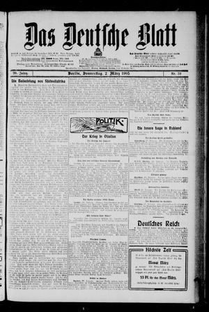 Das deutsche Blatt vom 02.03.1905