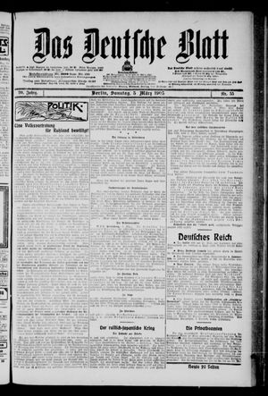 Das deutsche Blatt vom 05.03.1905