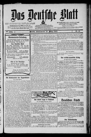 Das deutsche Blatt vom 18.03.1905