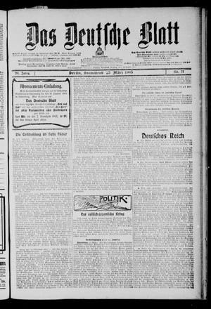 Das deutsche Blatt vom 25.03.1905