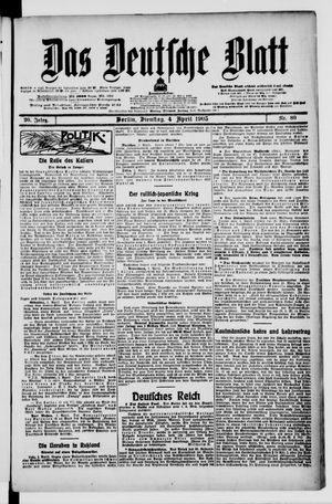 Das deutsche Blatt vom 04.04.1905