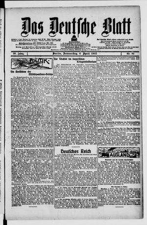 Das deutsche Blatt vom 06.04.1905