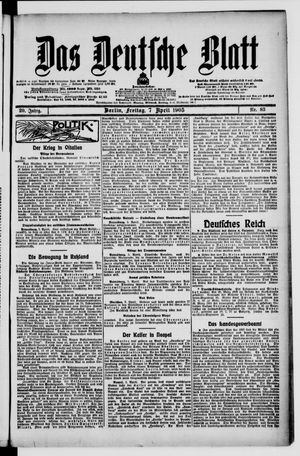 Das deutsche Blatt vom 07.04.1905