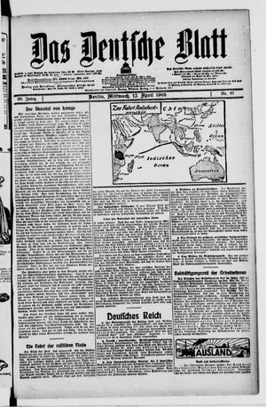 Das deutsche Blatt vom 12.04.1905