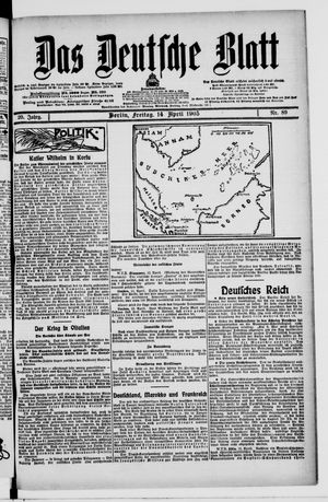 Das deutsche Blatt vom 14.04.1905