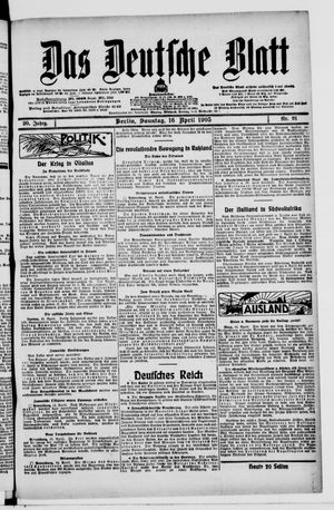 Das deutsche Blatt vom 16.04.1905