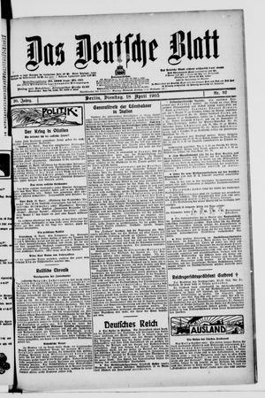 Das deutsche Blatt vom 18.04.1905