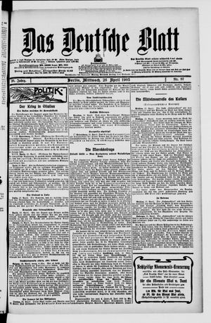 Das deutsche Blatt vom 26.04.1905