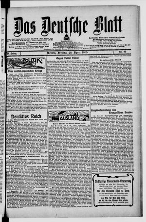 Das deutsche Blatt vom 28.04.1905