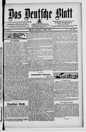 Das deutsche Blatt vom 05.05.1905