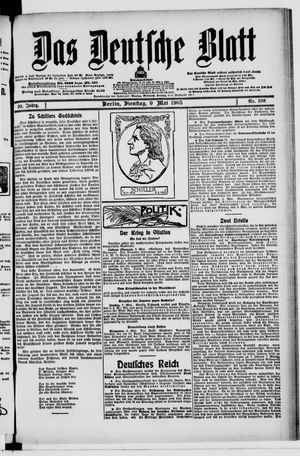Das deutsche Blatt vom 09.05.1905