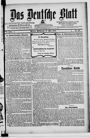 Das deutsche Blatt vom 10.05.1905