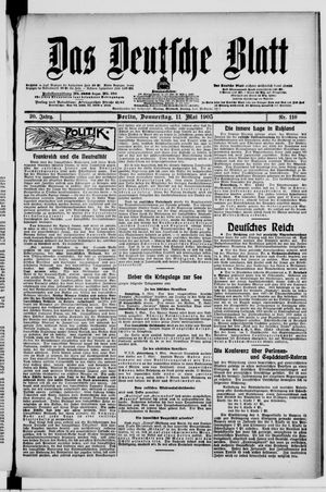 Das deutsche Blatt on May 11, 1905