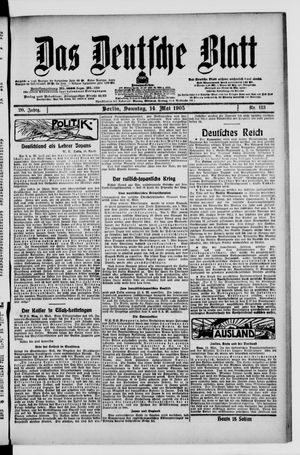Das deutsche Blatt vom 14.05.1905