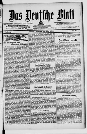Das deutsche Blatt vom 16.05.1905