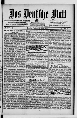 Das deutsche Blatt vom 19.05.1905