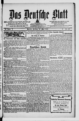 Das deutsche Blatt vom 26.05.1905