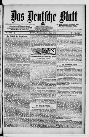 Das deutsche Blatt vom 03.06.1905