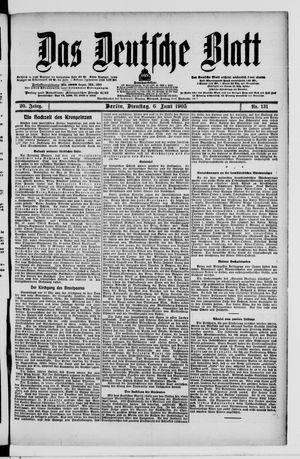 Das deutsche Blatt vom 06.06.1905