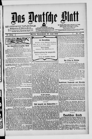 Das deutsche Blatt vom 10.06.1905