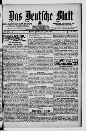 Das deutsche Blatt vom 16.06.1905