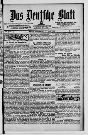 Das deutsche Blatt vom 17.06.1905