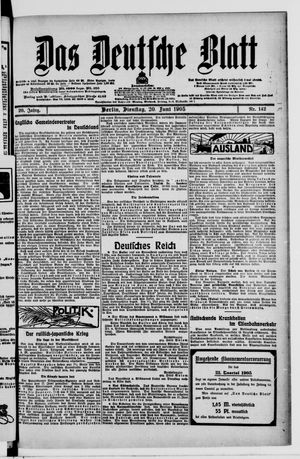 Das deutsche Blatt vom 20.06.1905