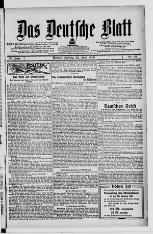 Das deutsche Blatt vom 30.06.1905