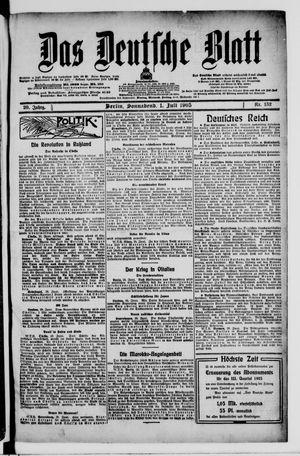 Das deutsche Blatt vom 01.07.1905