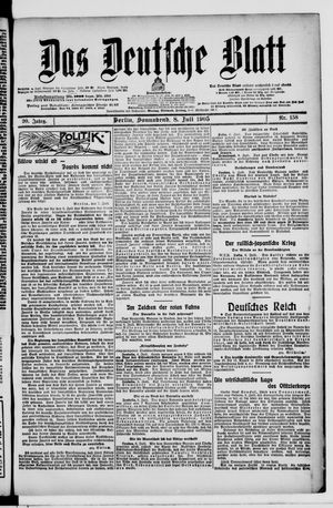 Das deutsche Blatt vom 08.07.1905