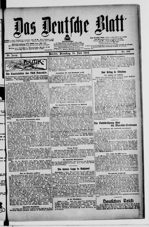 Das deutsche Blatt vom 11.07.1905